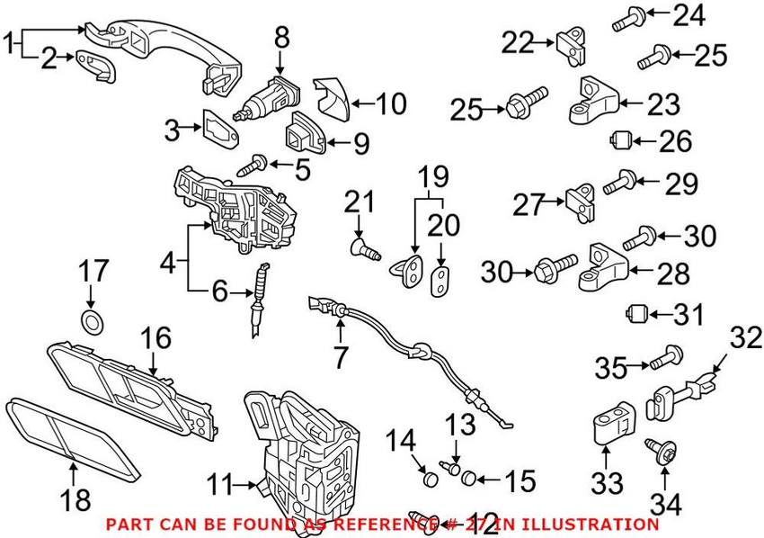 VW Door Hinge 8X4833405A